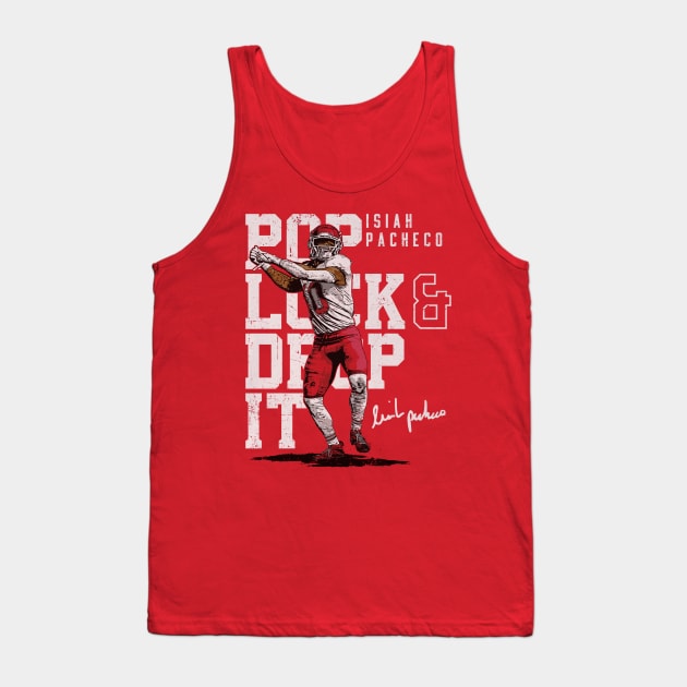 Isiah Pacheco Kansas City Pop Lock & Drop It Tank Top by Chunta_Design